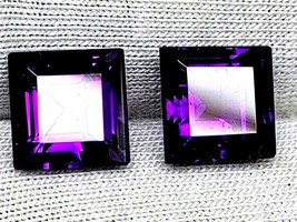 08x08 mm Natural Amethyst Square Cut Pair 5.25 Cts Purple Loose Gemstones - £34.81 GBP