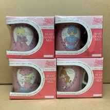 Lot of 4 NEW Enesco Precious Moments Stoneware Heart Handle Mug Cup Collectible - £39.61 GBP