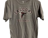 NFL Falcons Football T shirt Size Boys L Heather Gray Crew Neck Short Sl... - $9.60