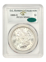 1888-O $1 PCGS/CAC MS66+ Ex: D.L. Hansen - £7,746.28 GBP