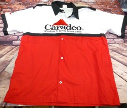 Caradco Windows &amp; Doors Red &amp; White Button-Up Shirt XL *Stains* - $11.40