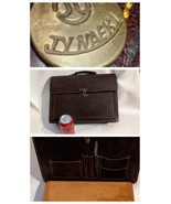 Vtg Jynaeki Jy Naeki Brown Leather Briefcase Attache Sturdy Handle 15x11 - $138.58