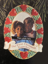 Our First Christmas Together`1993`Photo Holder-Love`Hallmark Tree Ornament New - £3.58 GBP