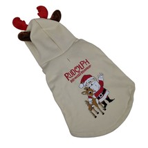 Rudolph the Red Nosed Reindeer Holiday Dog Hoodie Small 13 to 15 inches - £9.71 GBP