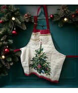 Michel Design Works Christmas Tree Festive Kitchen Chef Apron Vintage - $19.79