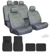 For Subaru Premium Grade Grey Velour Fabric Car Seat Covers And Mats Set - £49.98 GBP