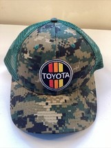 Toyota Digital Camo Hat Green Camouflage Embroidered Logo Adjustable Sna... - £7.77 GBP