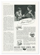 Print Ad Allied Van Lines Magic Carpet Vintage 1938 3/4-Page Advertisement - £7.74 GBP