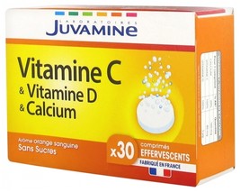 Juvamine Vitamin C Vitamin D Calcium 30 effervescent tablets - $945.59 MXN
