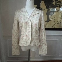 Chaps Westbury Vanilla Prairie Floral Lightweight Blazer Pearl Buttons S... - $607.00 MXN