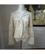 Chaps Westbury Vanilla Prairie Floral Lightweight Blazer Pearl Buttons S... - €27,80 EUR