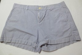 Polo Ralph Lauren Sport Women&#39;s Size 10 Blue Pin Stripe Shorts Pockets - £9.48 GBP