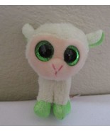 Ty Basket Beanie Lala the Lamb Big Green Sparkle Eyes 3-1/2&quot; NO TAG - £4.62 GBP