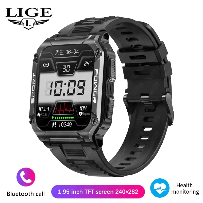 LIGE 2024  Smart Watch Men Travel Comp Bluetooth Call celet 400mAh Health Monito - £107.43 GBP