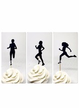 Running cupcake toppers, Runner cupcake toppers, jogging cupcake toppers - $8.17