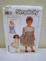 Simplicity Sewing Pattern #9071 - Child&#39;s Dress - Size 4, Uncut Pattern - $2.99