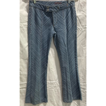 Buffalo David Bitton Women Decor Flare Jeans Blue Chevron Stripe Denim C... - £13.17 GBP