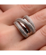 Silver ring for women 925 assay value with cubic zirconia stones, silver - $175.19 CAD