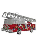 Christmas Harvey Lewis Fire Truck Holiday Ornament Crystals Swarovski Fi... - £20.69 GBP