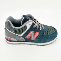 New Balance 574 Navy Gray Suede Classics Infant Casual Sneakers - £27.48 GBP