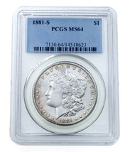 1881-S Silver Morgan Dollar Graded by PCGS as MS-64! Great Morgan - £118.41 GBP