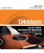 D&#39;Addario EFT15 Flat Tops 10-47 Phosphor Bronze X Light Acoustic Guitar ... - £27.13 GBP