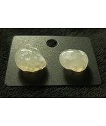 This pair of Oregon Beach agate earrings are translucent with a yellowis... - £11.73 GBP