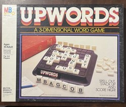 Vintage 1983 Milton Bradley Upwords Board Game Complete Letter tiles game - £14.88 GBP