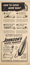1949 Print Ad Johnson&#39;s Silver Minnow Weedless Spoon Fishing Lures Chica... - $16.72