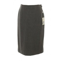 Armani Collezione Charcoal Pinstripe Lined Wool Straight Skirt 2 NWT $345 - $123.26