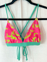 Speedo Bikini Triangle Top Endurance Lite Hot Pink/Green Dolphins L New w/o Tags - £12.24 GBP