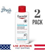 Eucerin Advanced Cleansing Body &amp; Face Cleanser, 16.9 Fl Oz Each. 2 PACK - £33.19 GBP