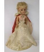 Vintage Pepsi Cola Miss America Doll Dress Cape Sash Sleep Eyes Blonde 20&quot; - $21.46