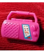 Barbie Radio Accessory Kids Toy Pink Handheld Handle Portable Miniature ... - $11.38 CAD