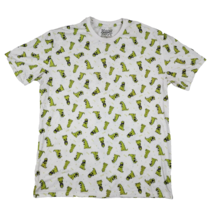 Nickelodeon Rugrats Reptar All Over Print AOP Shirt Women’s Large L White Retro - £11.50 GBP