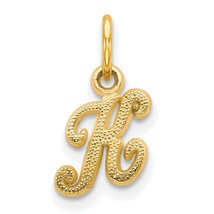 14K Gold Initial K Charm Jewelry FindingKing 16mm Long X 7mm Wide Approx. - £37.79 GBP
