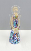 Venetian Murano Art Glass Millefiori Angel Aventurine Candle Holder - $79.99
