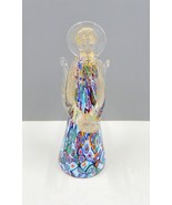 Venetian Murano Art Glass Millefiori Angel Aventurine Candle Holder - £62.90 GBP