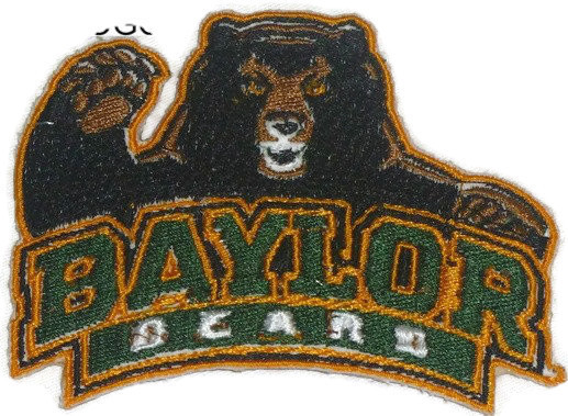 Baylor Bears Logo, Icon Logo, Helmet Iron On Patch