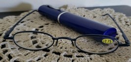 Reading Eye Glasses ~ Blue Tube Case ~ Blue Colored Frame ~ +2.75 Strength - $20.00