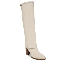 Franco Sarto Womens Informa West Tall Heeled Boot Ecru White Suede 7.5 M - $69.29