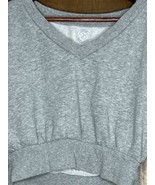 Urban Outfitters Women&#39;s V-Neck Crop Sweatshirt Gray XS - $16.93