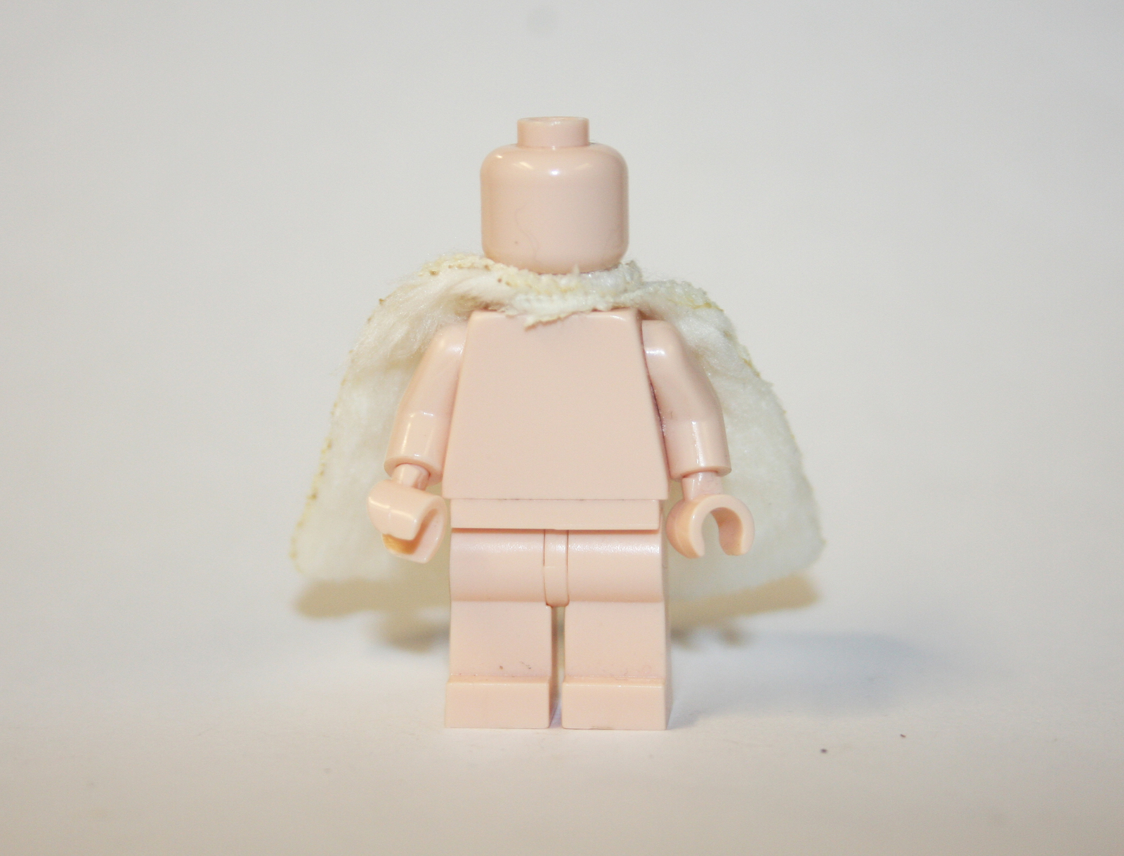 Single Sale White Fur Coat Cape for  Minifigure Block Toys - $2.40