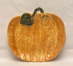 Linens n Things pumpkin shaped dish textured plate autumn fall Thanksgiving - £4.78 GBP