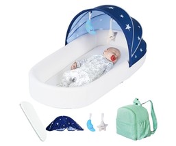 XL Portable Newborn Nest Lounger-Light Weight Foldable Travel Bassinet-B... - £51.71 GBP