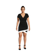 No Boundaries Juniors Plus Size Surplice Dress Black/White - Size 4X (27... - £15.92 GBP