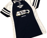 Seattle Seahawks NFL womens lace up Bling jersey top SIZE S Sequins Rhin... - $24.75