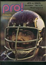 JETS v COLTS OFFICIAL NFL PROGRAM 11/14/1971-SHEA STADI FN - $61.11