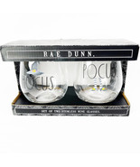 RAE DUNN HOCUS POCUS Halloween Stemless Wine Glasses Glass Witch NEW - €14,30 EUR