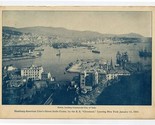 Hamburg American Line Cruise 1914 Picture Card Genoa Commercial City in ... - $27.72